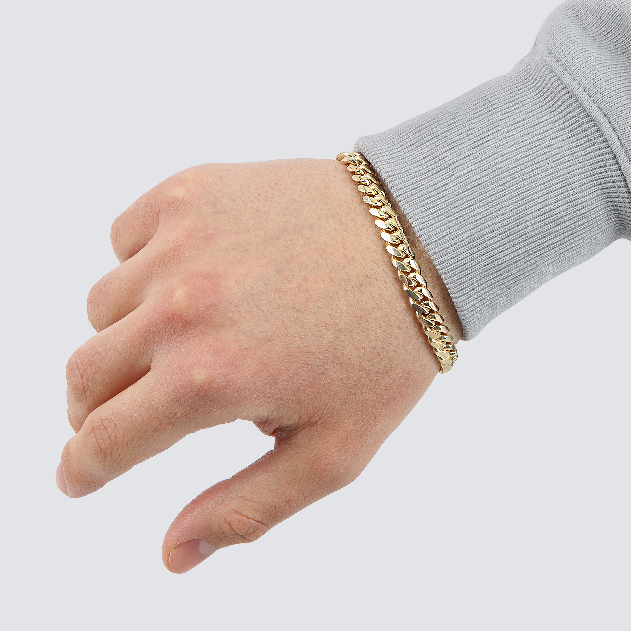 18K Miami Cuban Bracelet (Solid Gold) - Saints Gold Co.