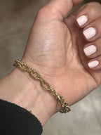 6.3MM Spiral Link Bracelet Solid 14K Gold