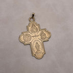 Italian Catholic Cross 14K
