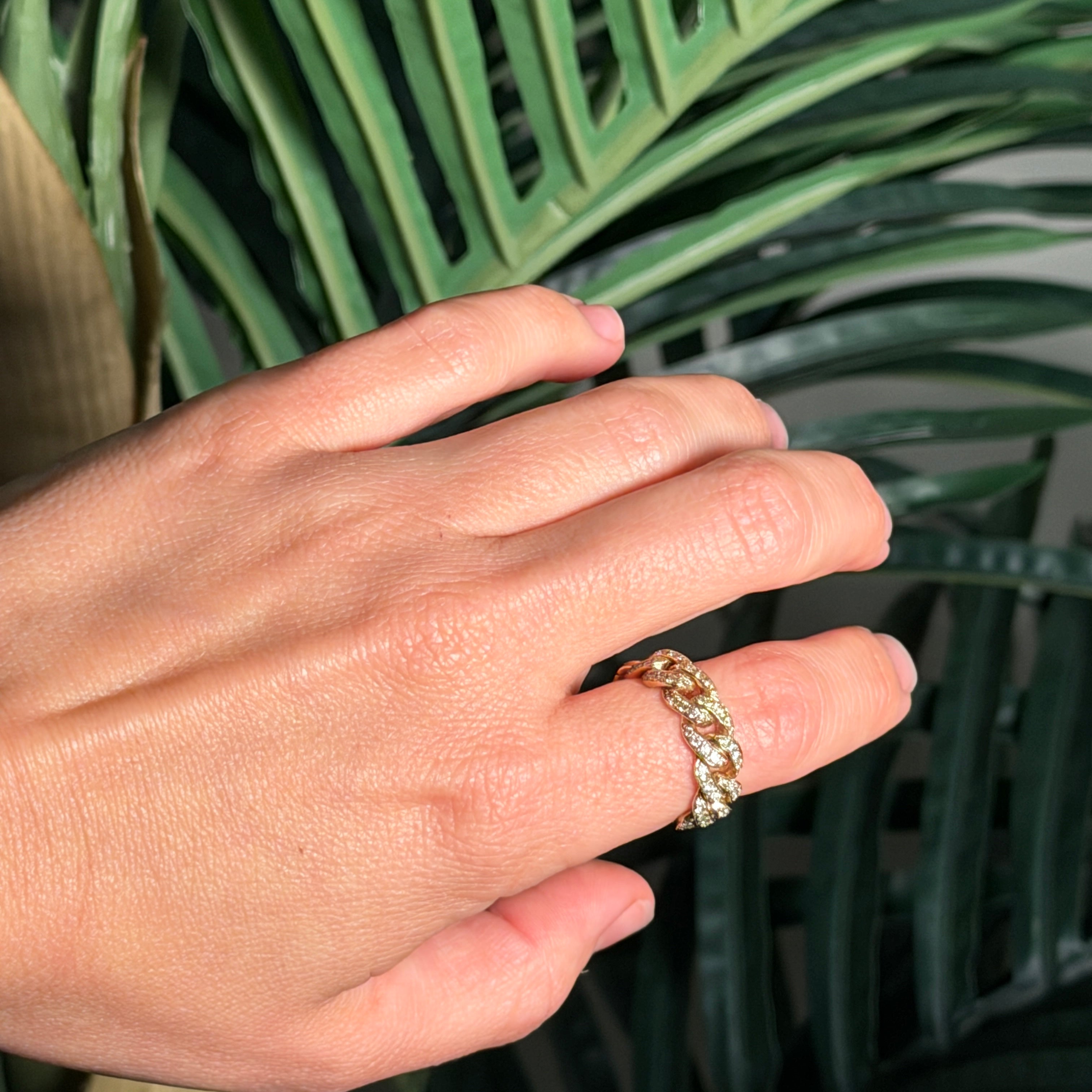 7MM Iced Out Diamond Miami Cuban Link Ring (Final Sale)