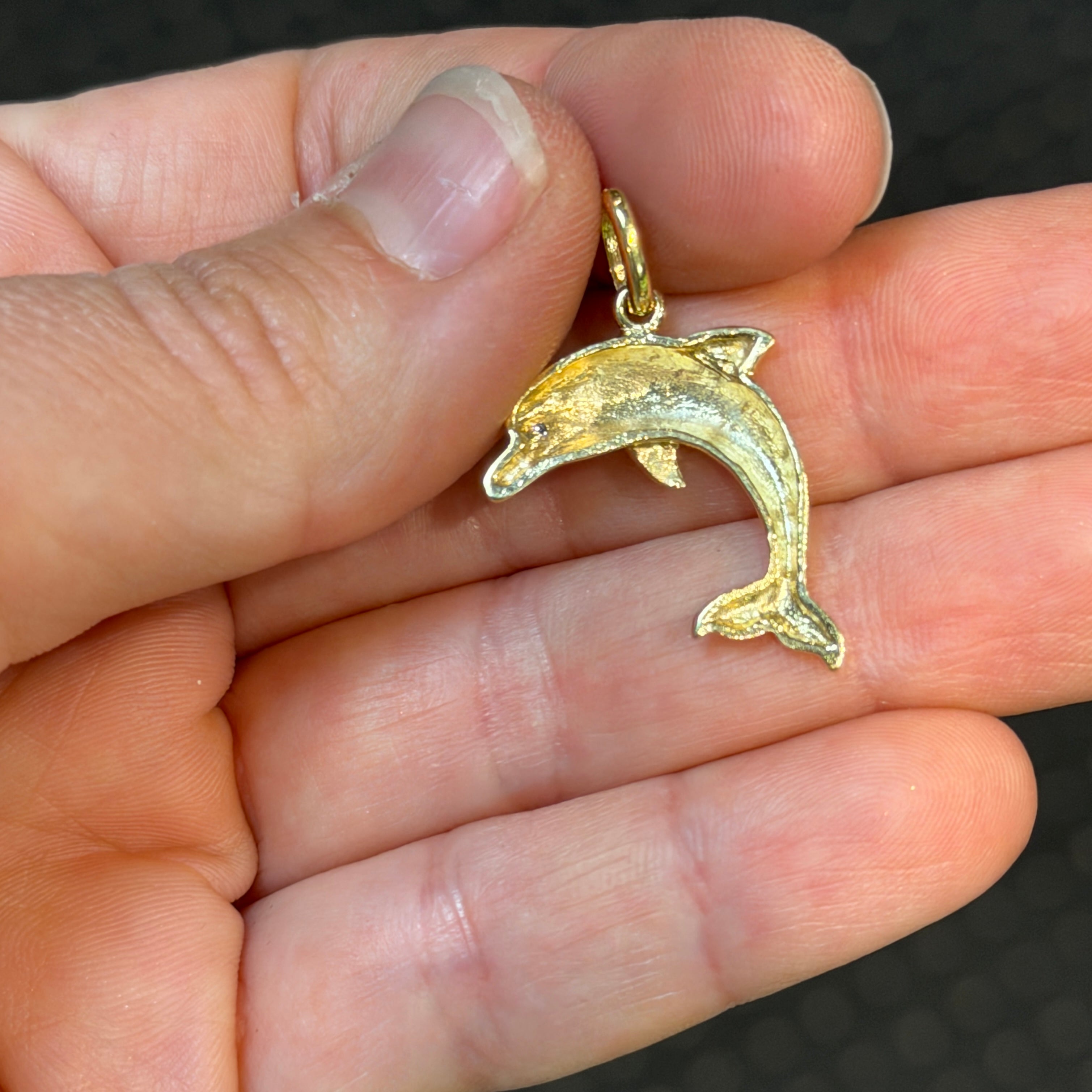 Dolphin 14K Pendant
