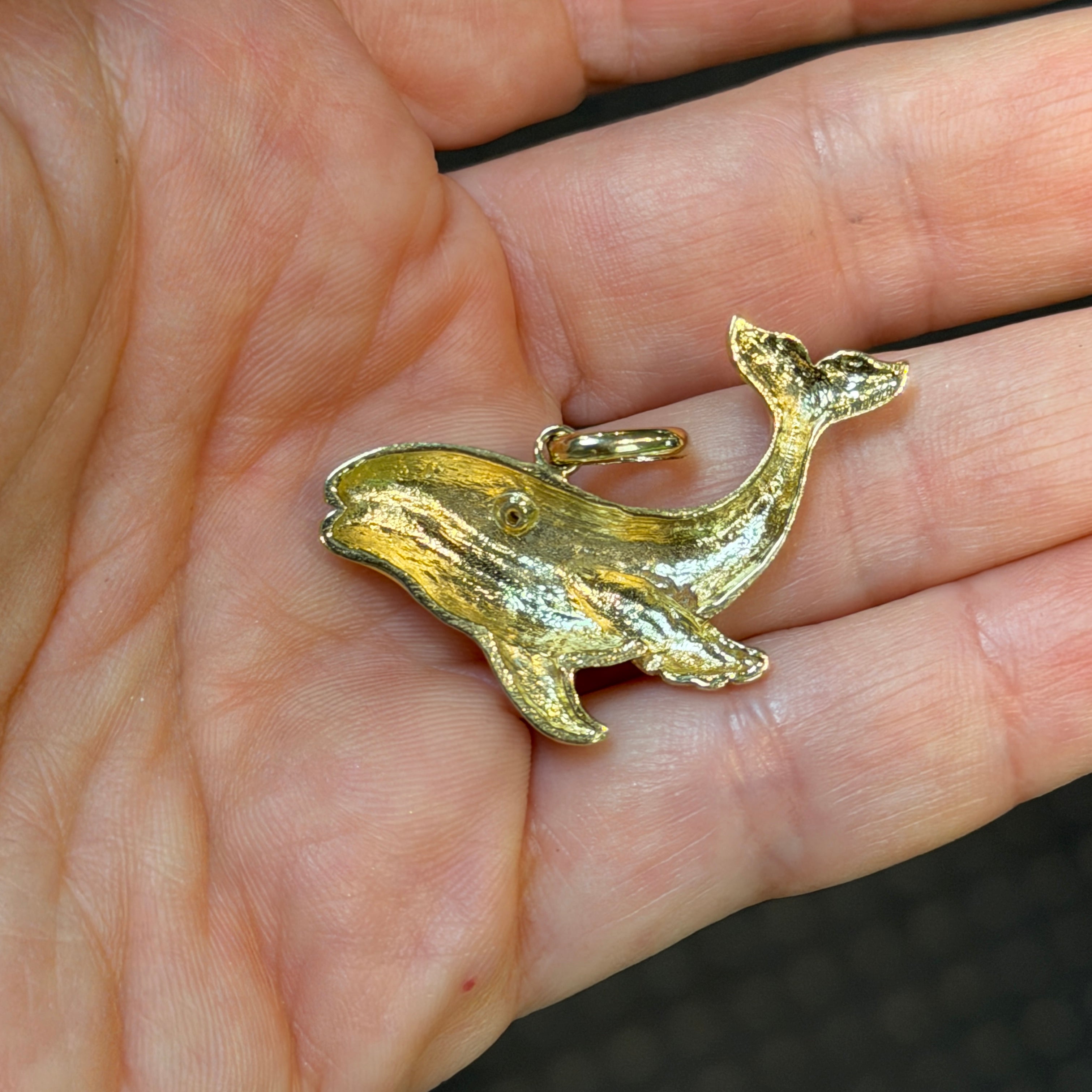 Whale 14K Gold Pendant