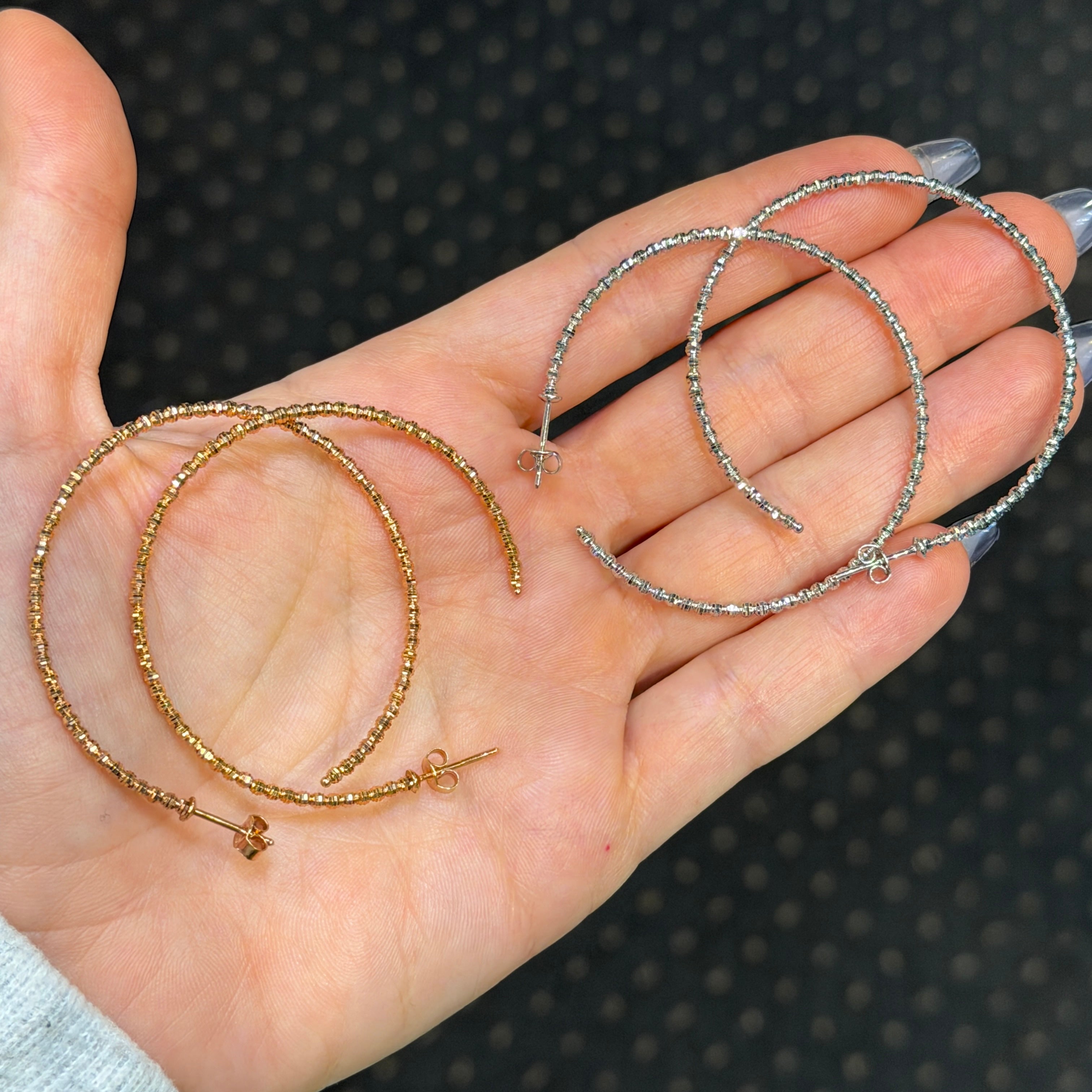 2.0MM Moonbead Hoops