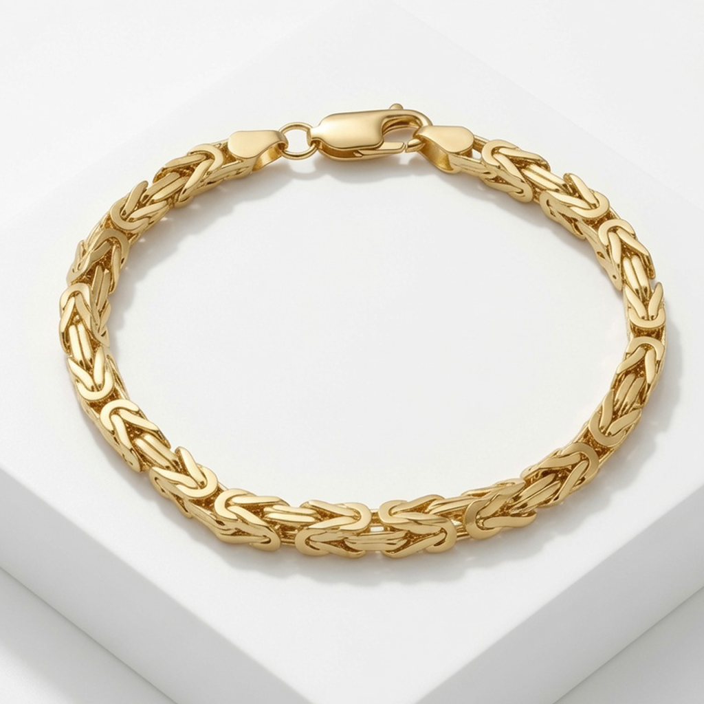 14K Byzantine Bracelet (Solid Gold)