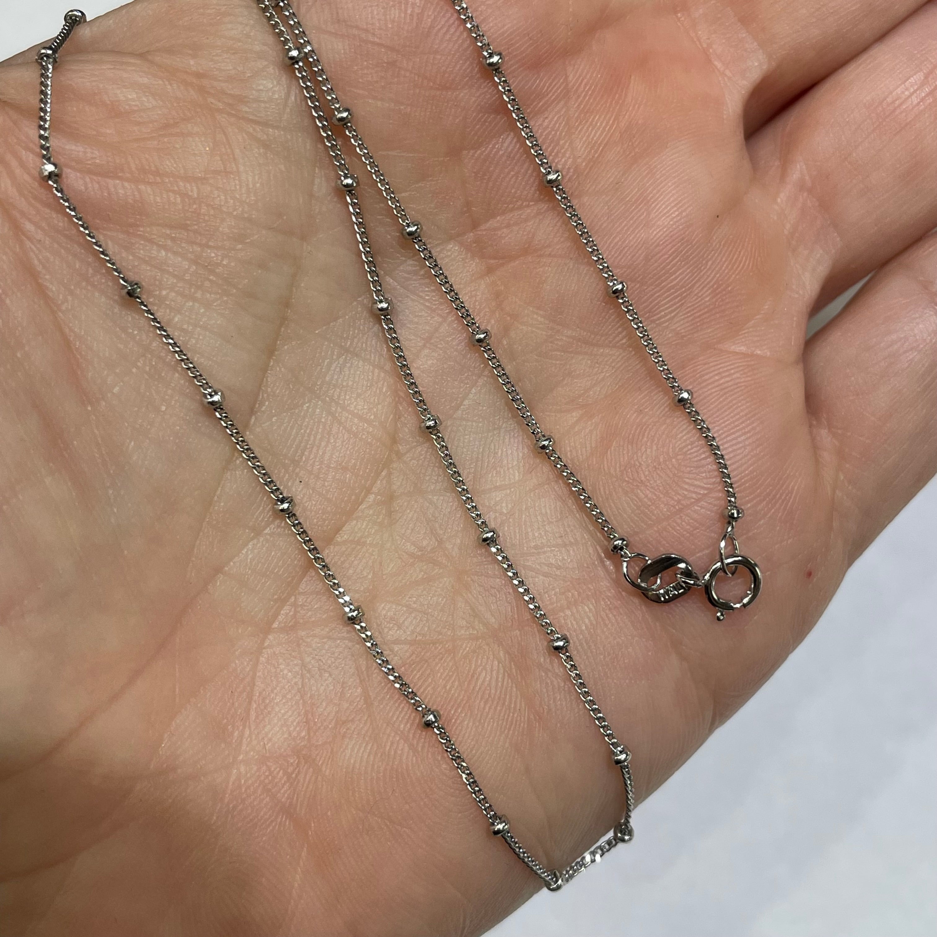 1.0MM Cable Bead Chain (Platinum) - Saints Gold Co.