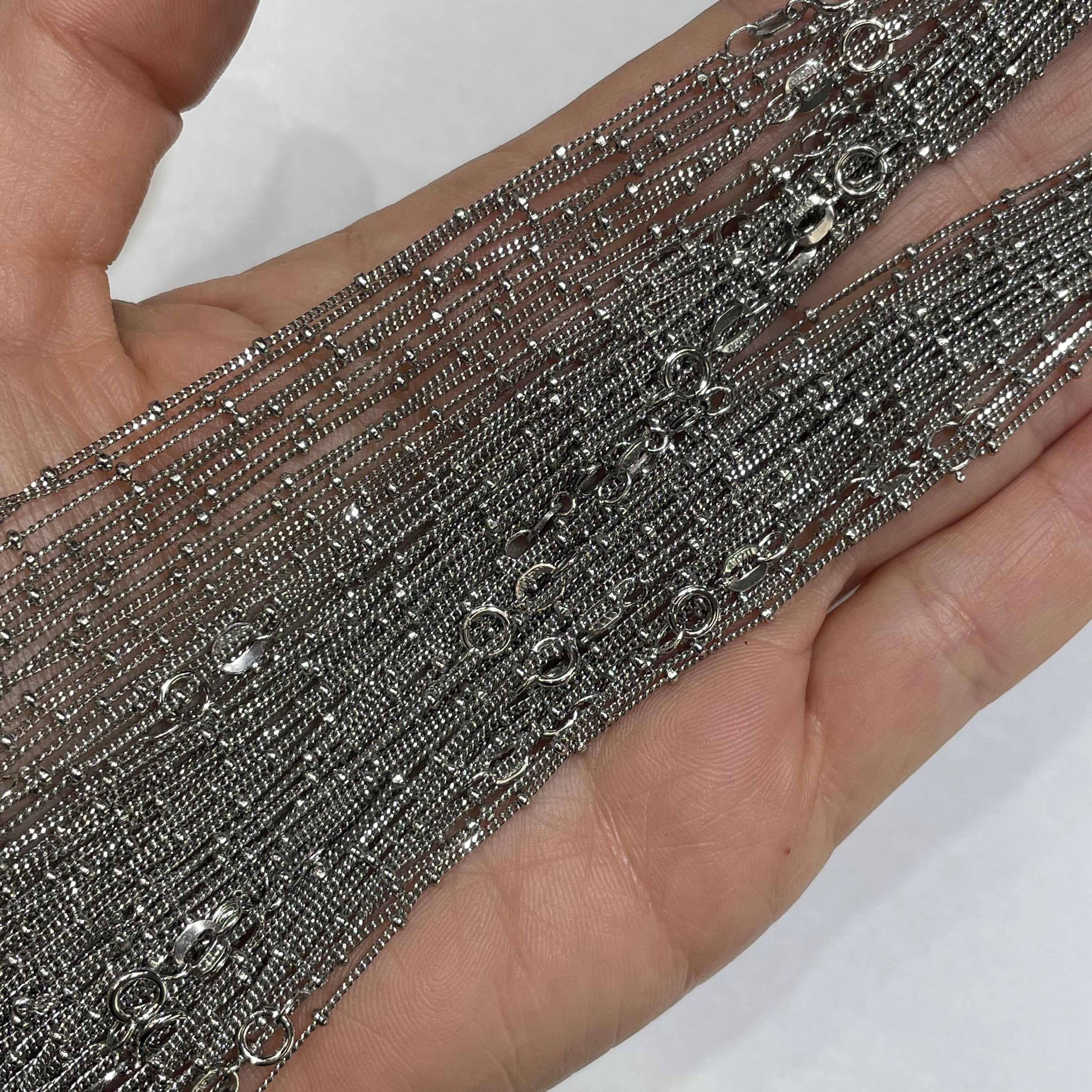 1.0MM Cable Bead Chain (Platinum) - Saints Gold Co.