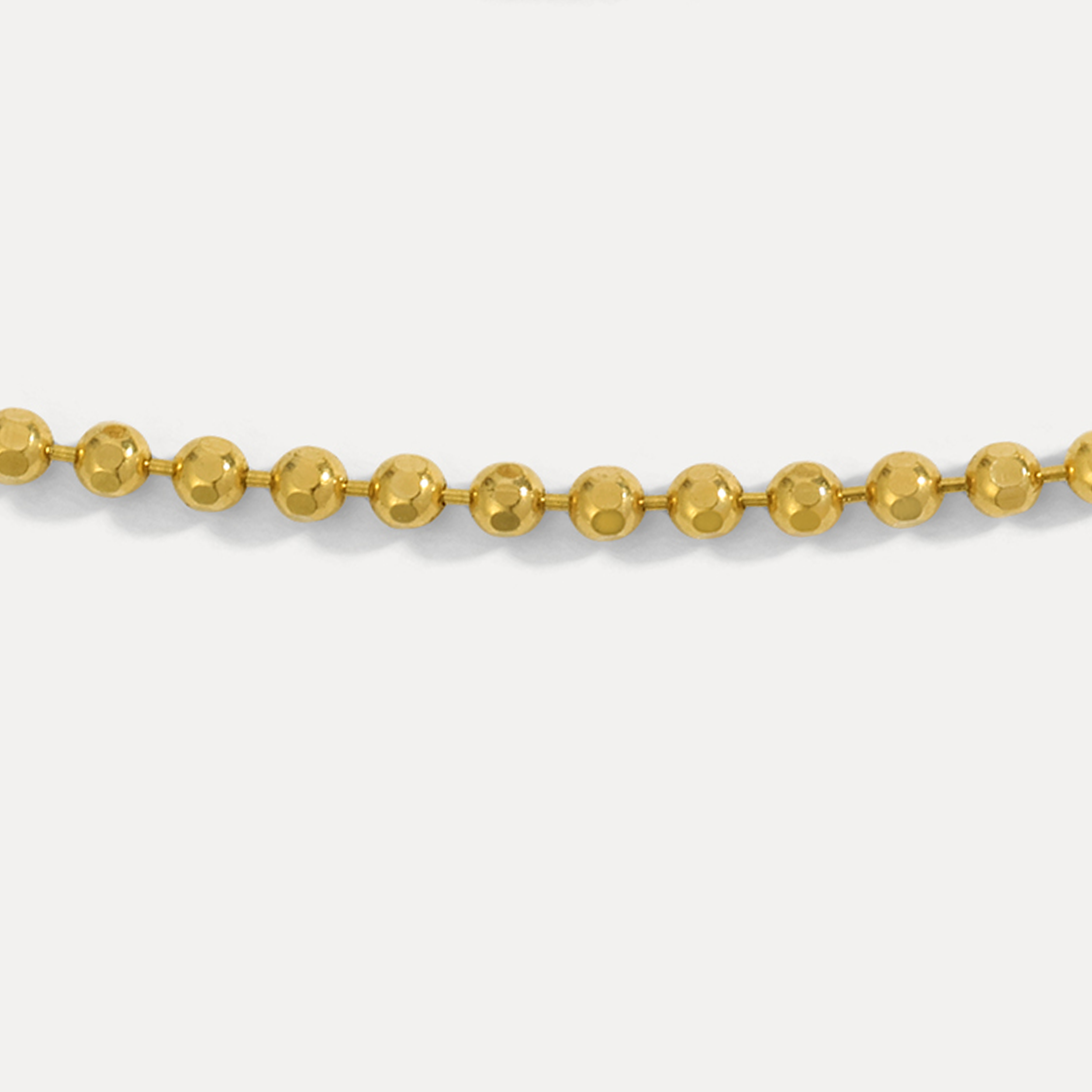 Womens Ball Chain (14K Diamond Cut) - Saints Gold Co.