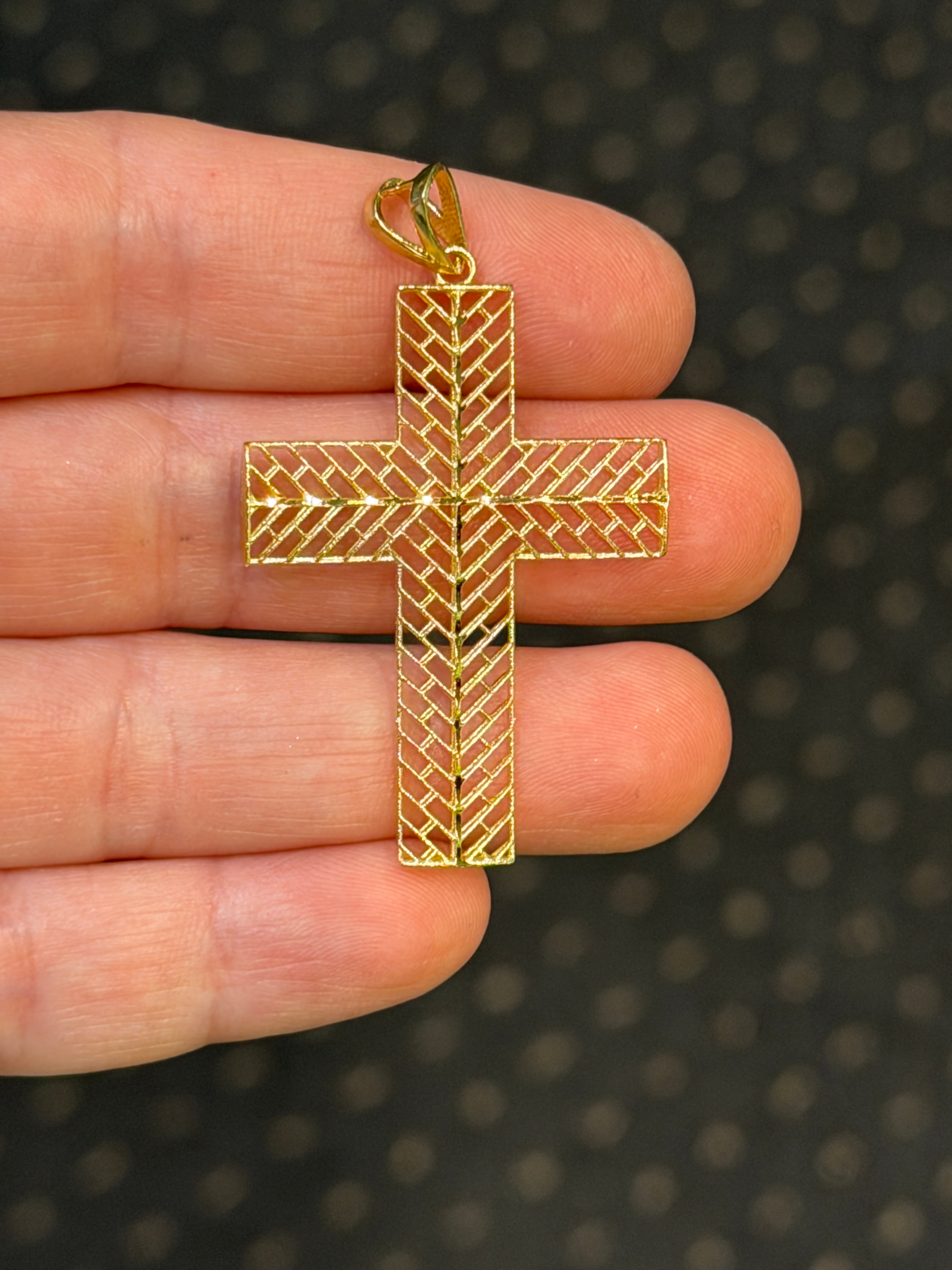 48mm Antique Lightweight Cross 14K
