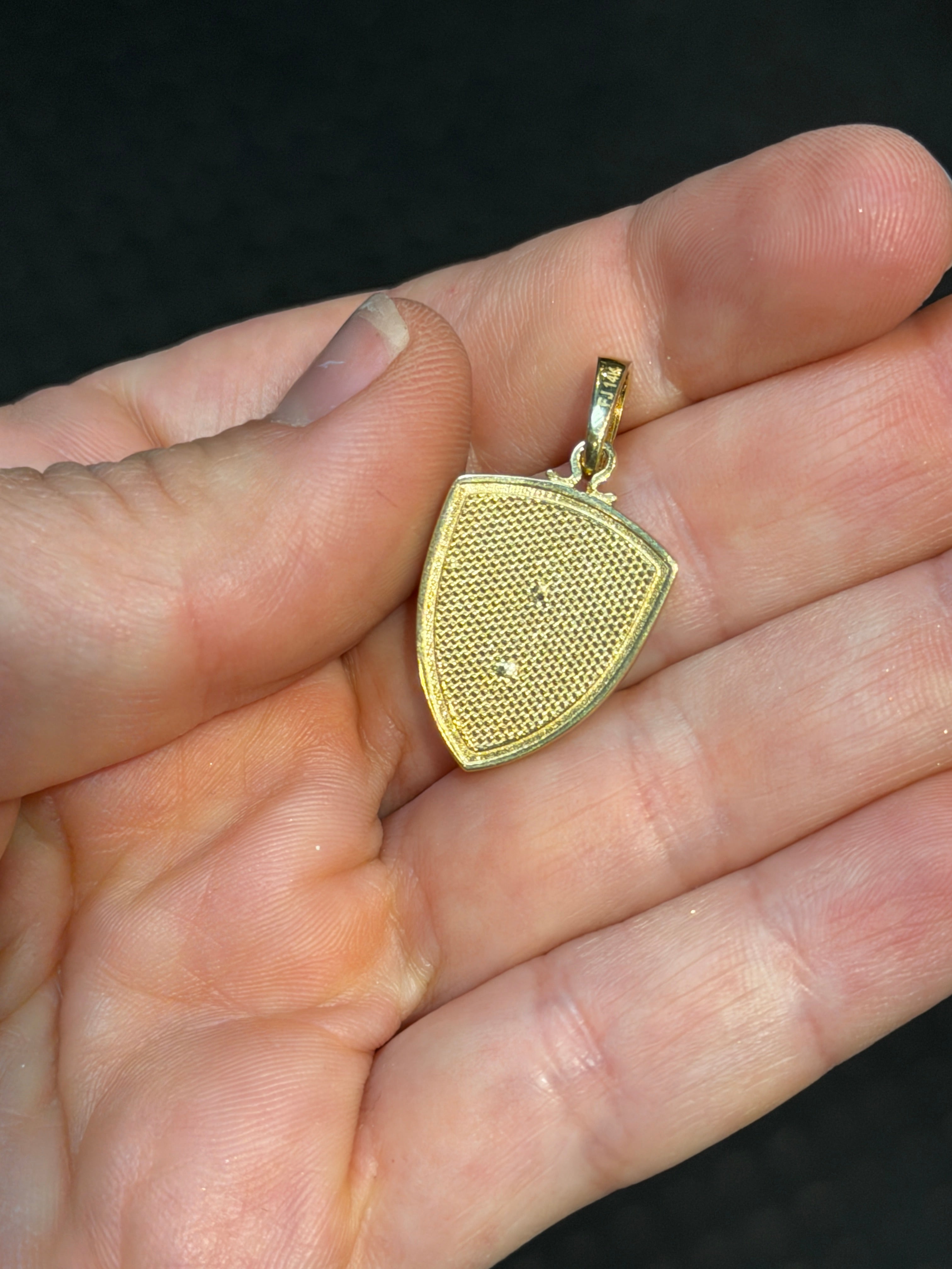 Detailed 14K Gold Saint George Shield