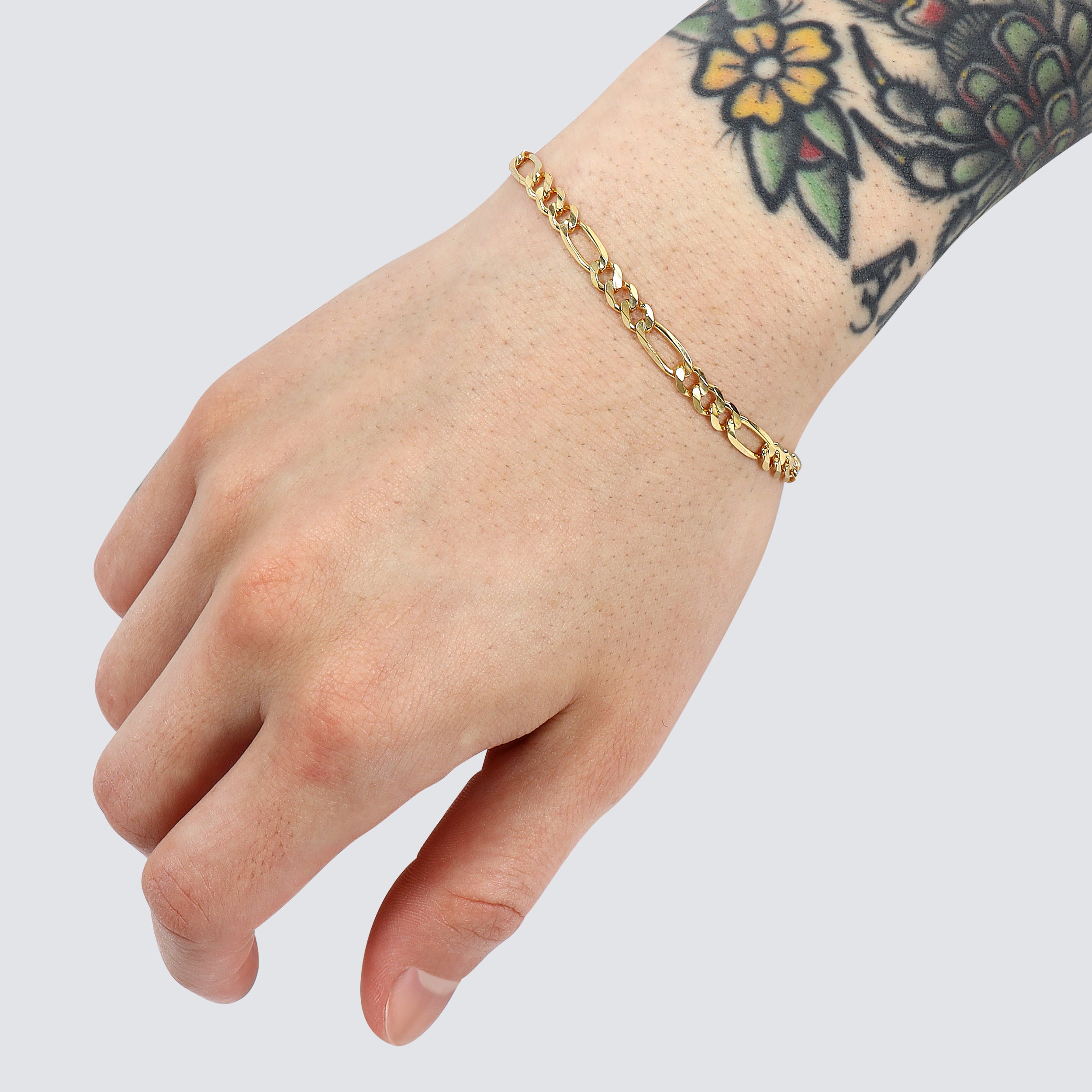 4.8MM Figaro Bracelet