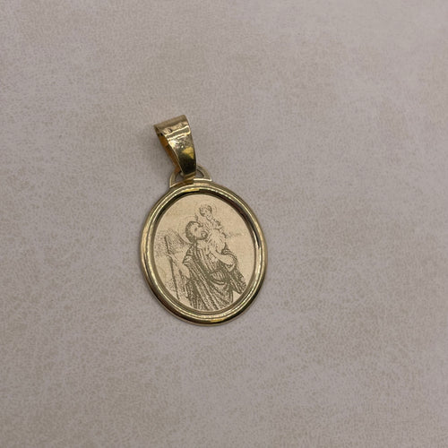 Vintage Religious Charm 14K