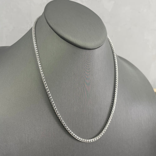 3.4MM Plain Franco Chain (Platinum 950) - Saints Gold Co.