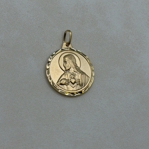 Double sided Jesus and Mary 18K
