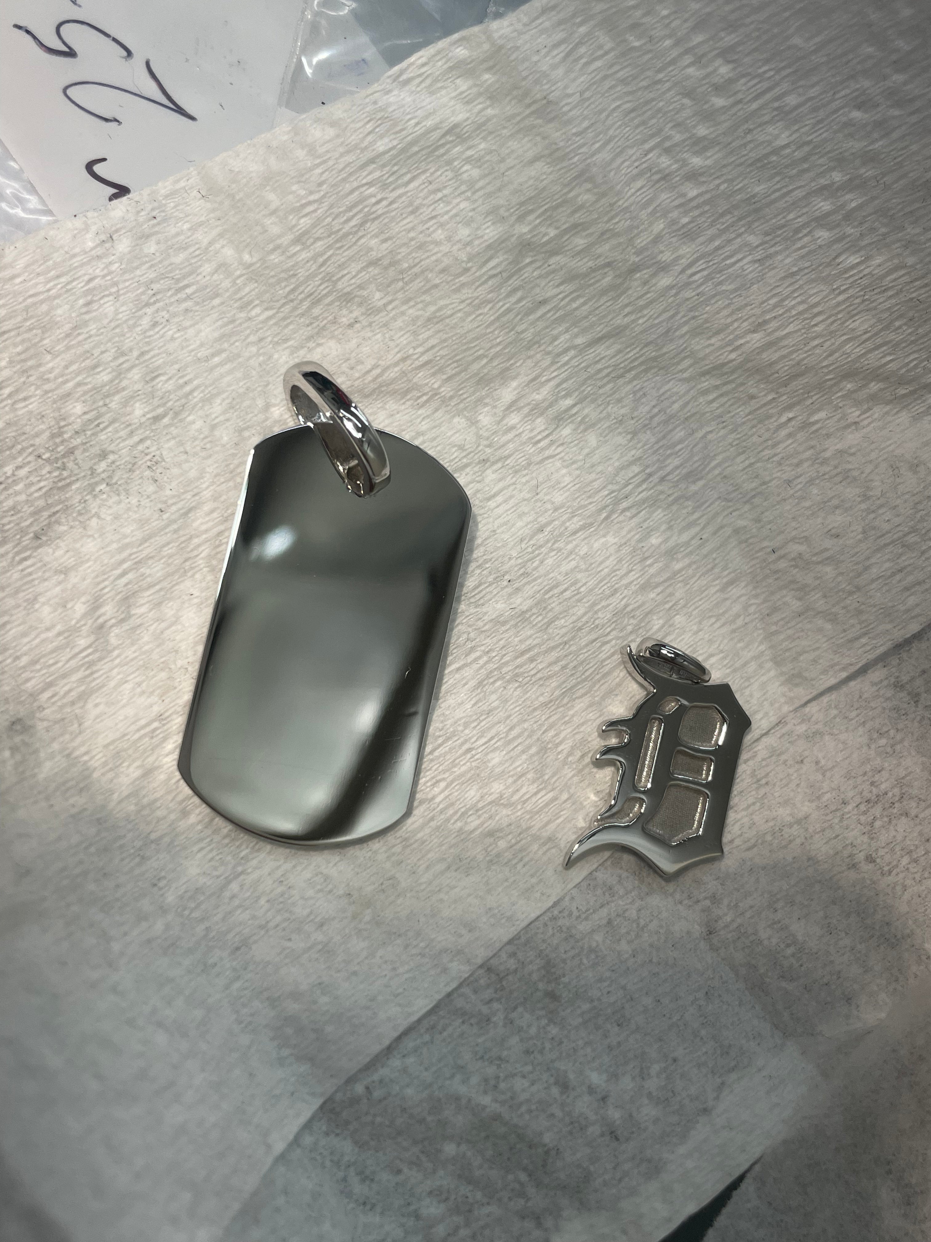 Solid Gold Old English Pendant (Made to Order)