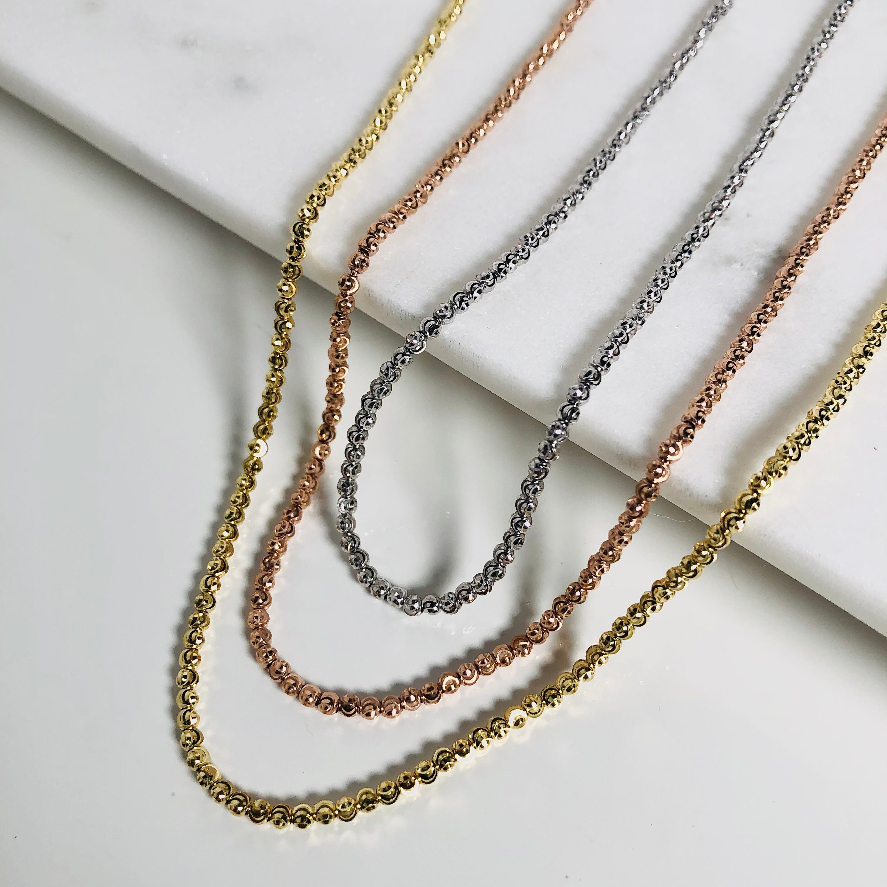18K Moonbead Chain