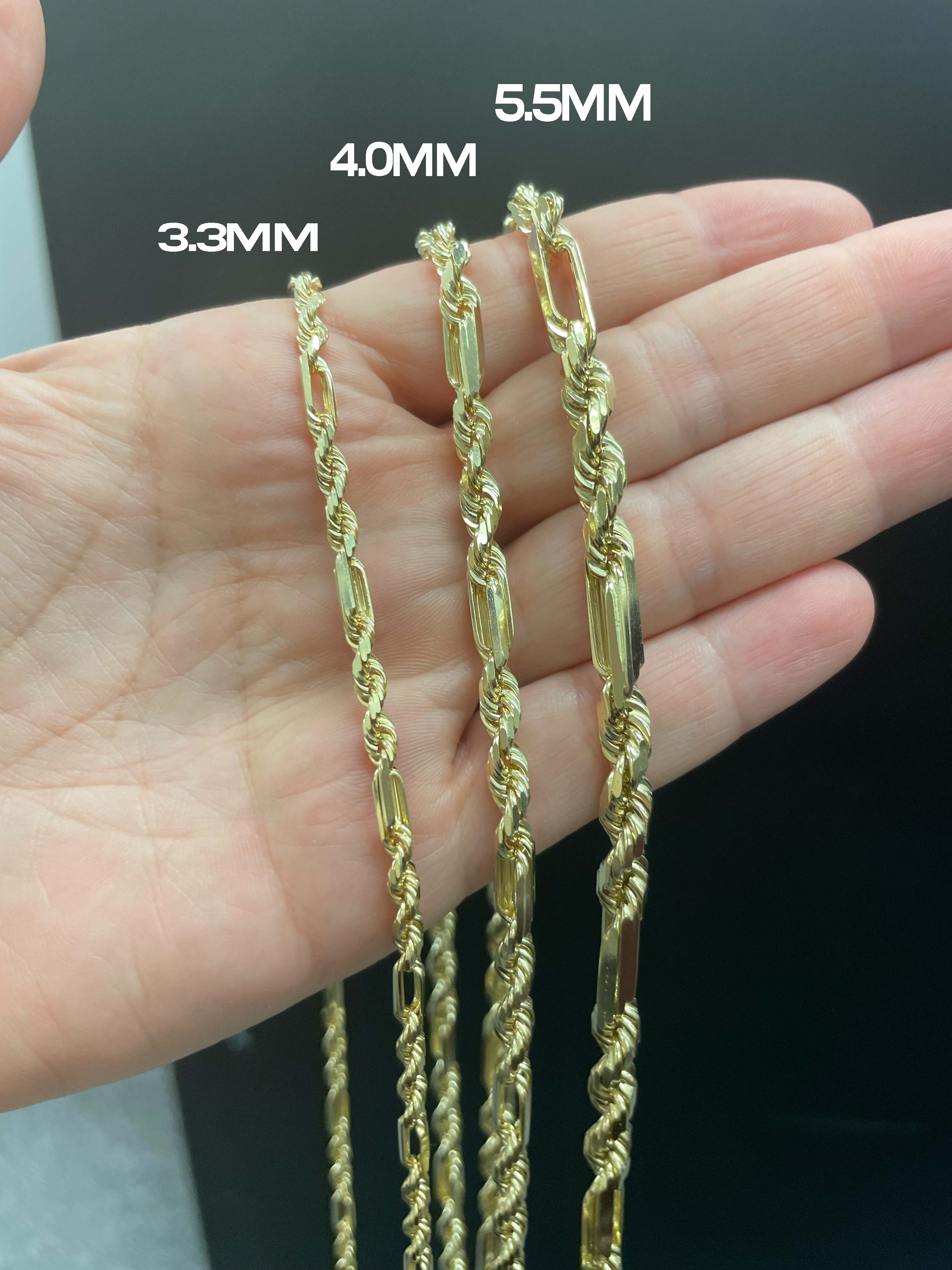 5.5MM Figarope Chain (Diamond Cut)