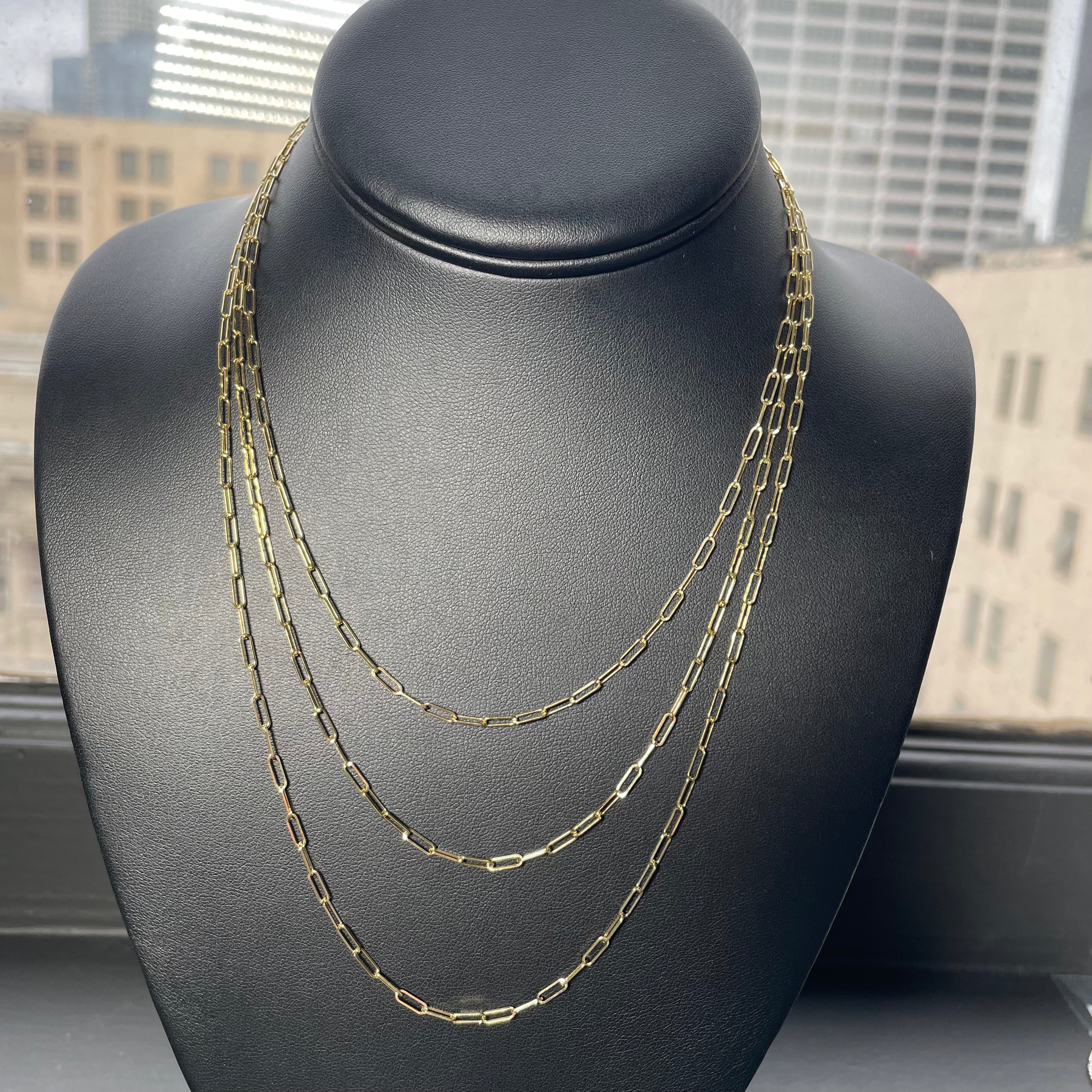 2.0MM Solid Paperclip Chain - Saints Gold Co.