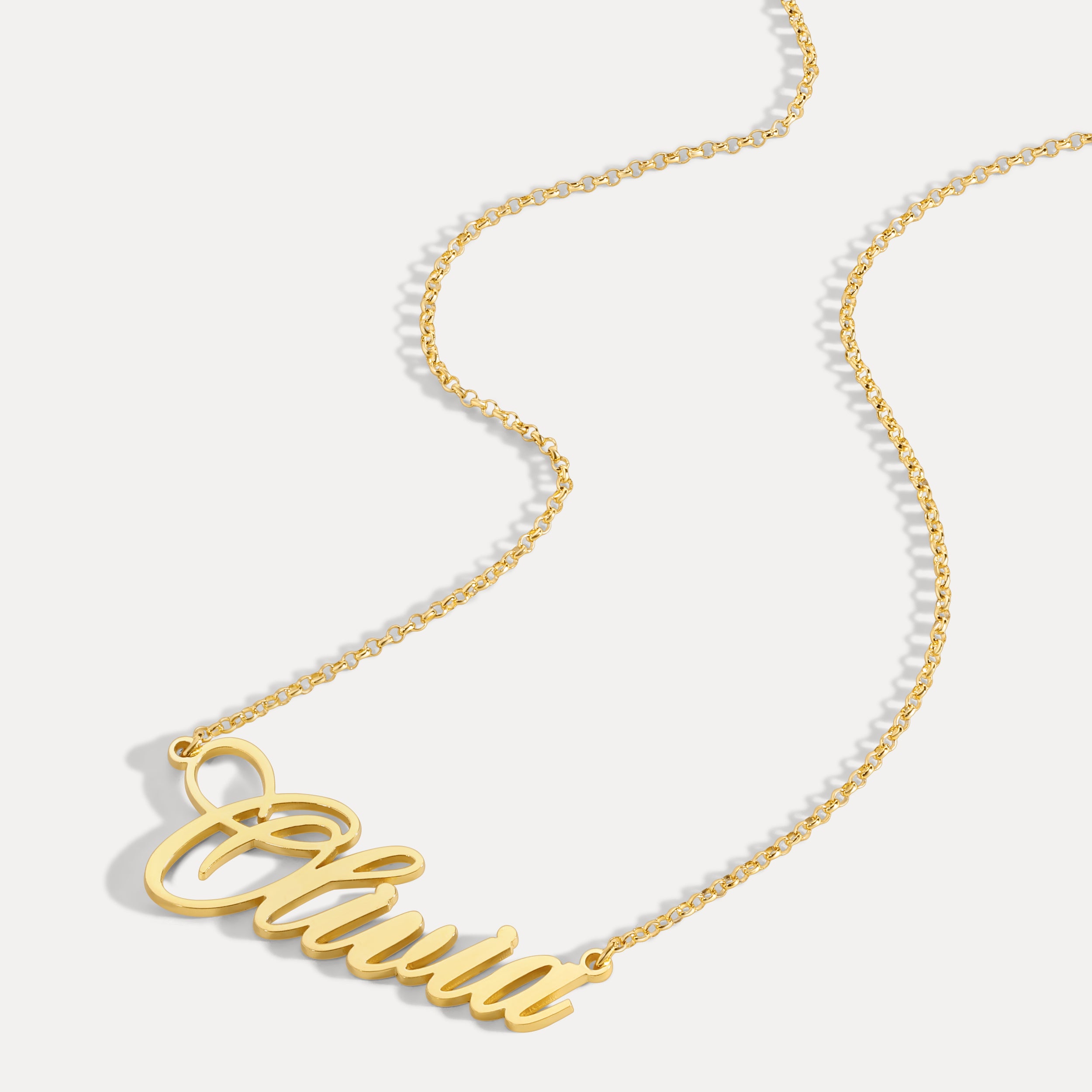 Womens Nameplate Necklace - Saints Gold Co.