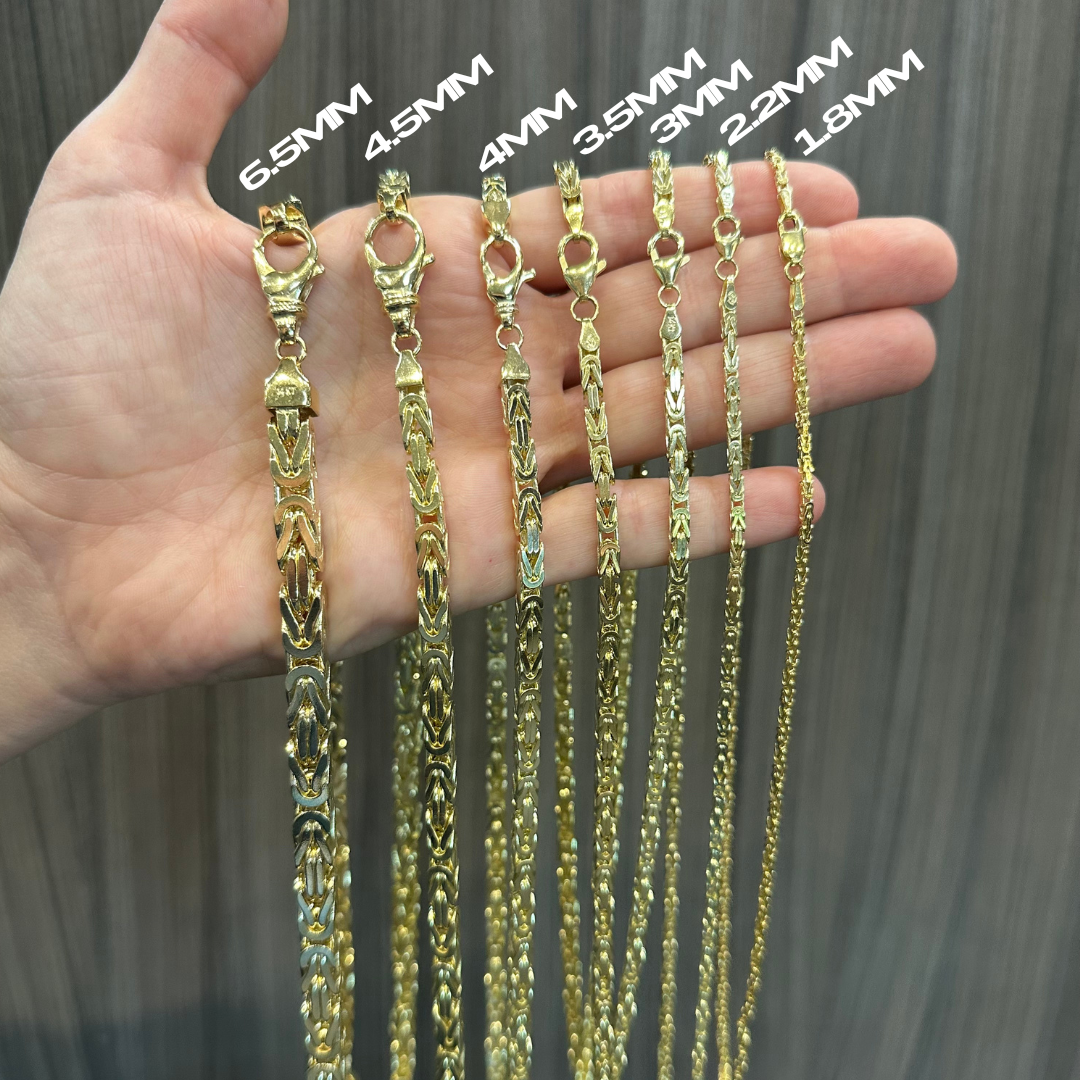 6.5MM Byzantine Chain - Saints Gold Co.