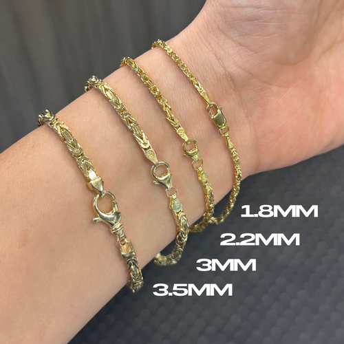 3.0MM Byzantine Bracelet - Saints Gold Co.