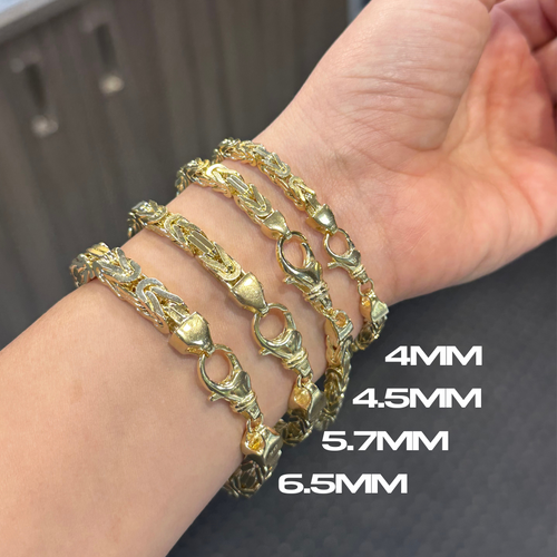 5.7MM Byzantine Bracelet - Saints Gold Co.