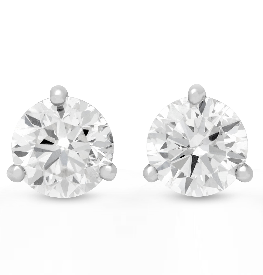 3MM Platinum Diamond Studs (Platinum 950) - Saints Gold Co.