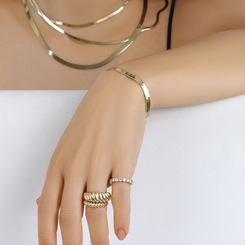 Croissant Ring Large - Saints Gold Co.