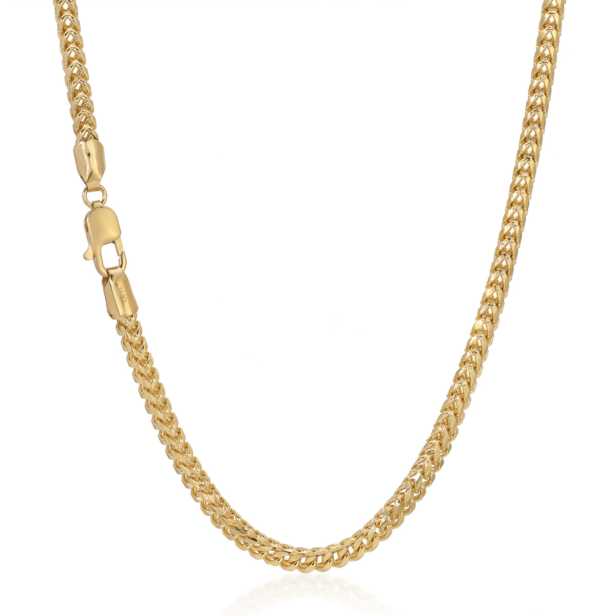 USA 2.5MM Foxtail Franco Chain (Diamond Cut) - Saints Gold Co.