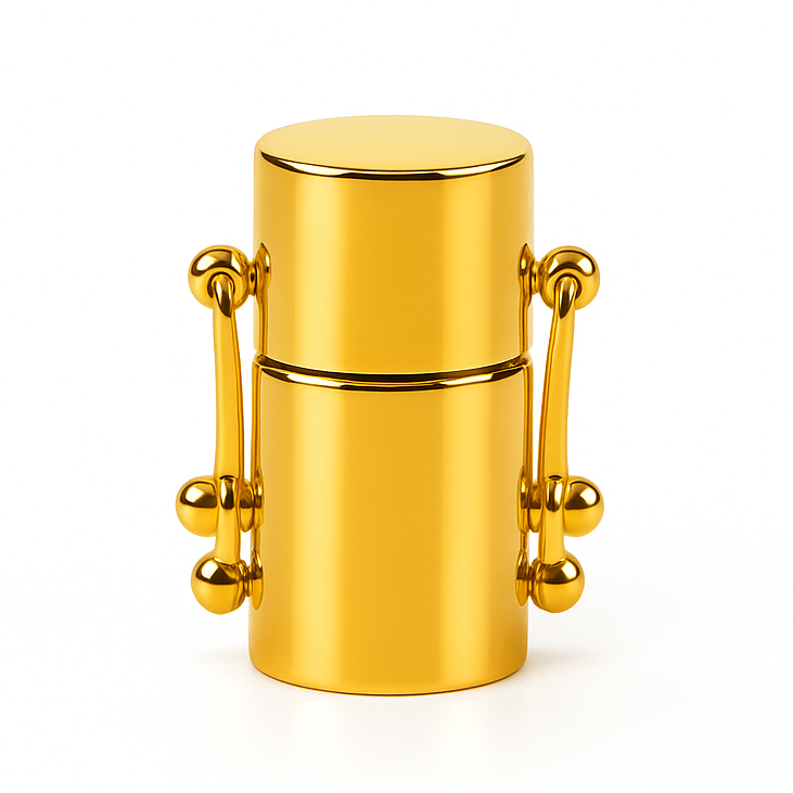 Plain 14K Gold Barrel Lock