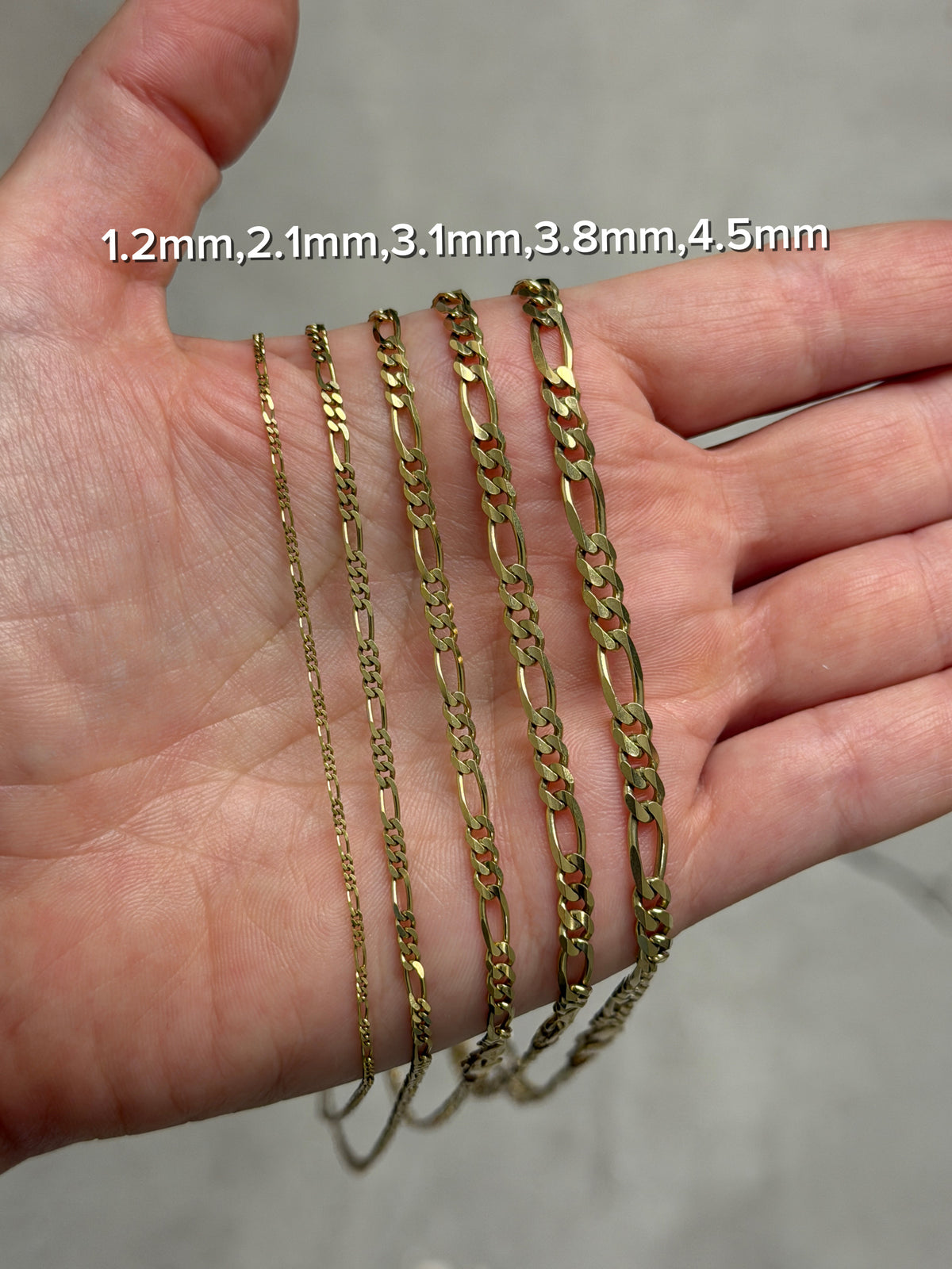 3.1MM Figaro Chain