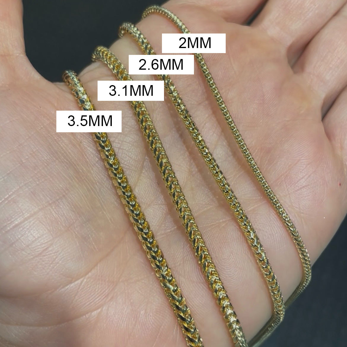 USA 4.0MM Foxtail Franco Bracelet (Diamond Cut)