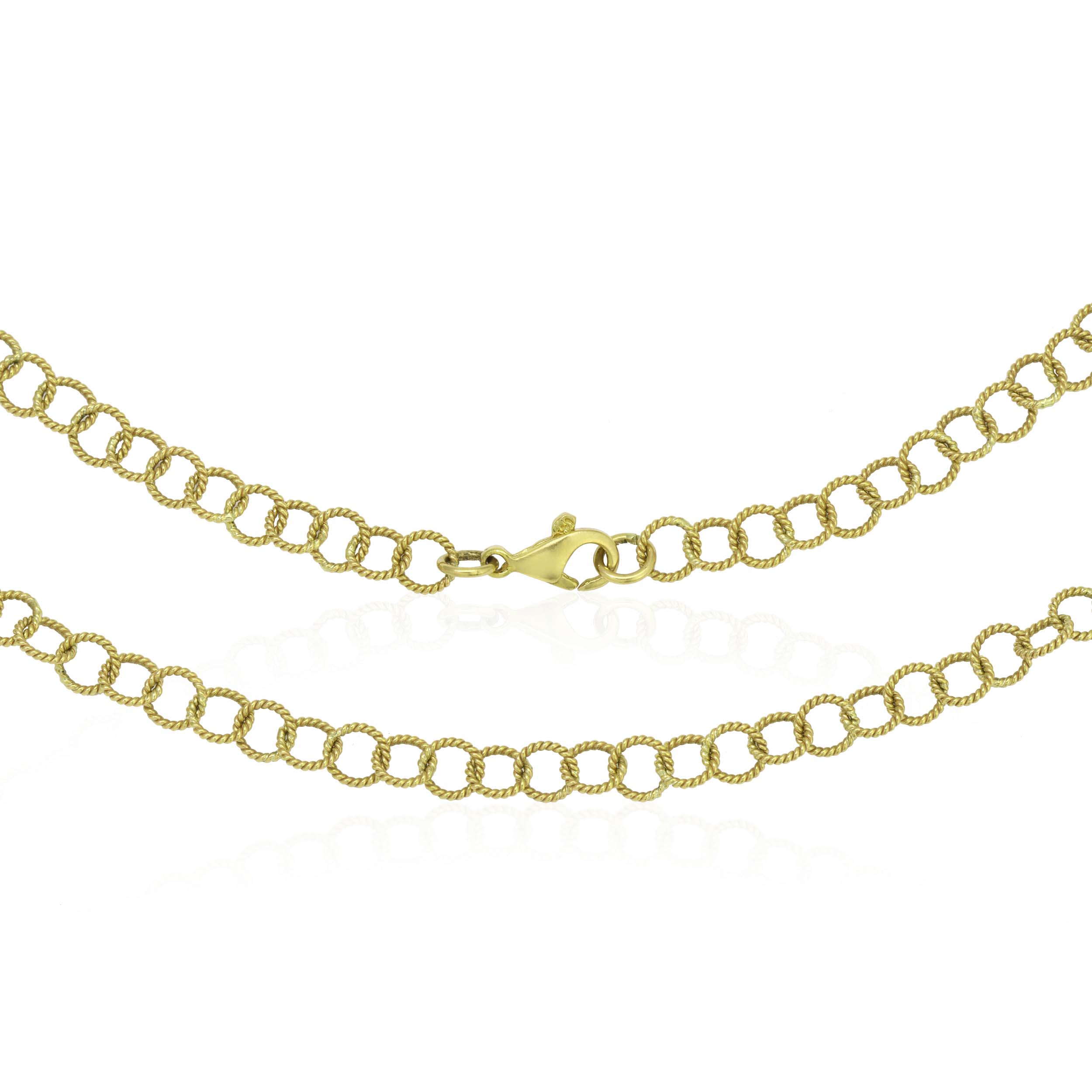 Handmade Round Textured Link Chain