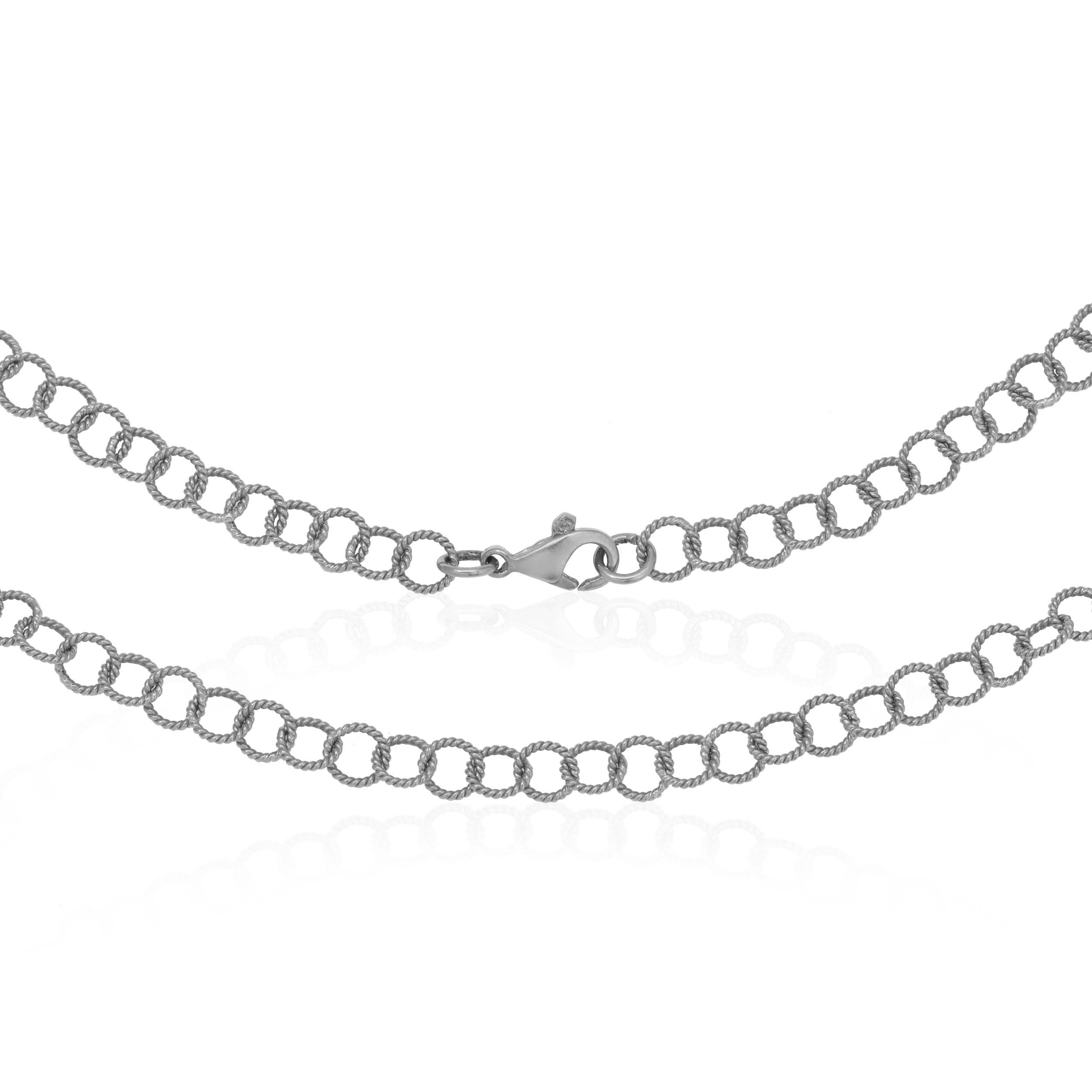 Handmade Round Textured Link Chain