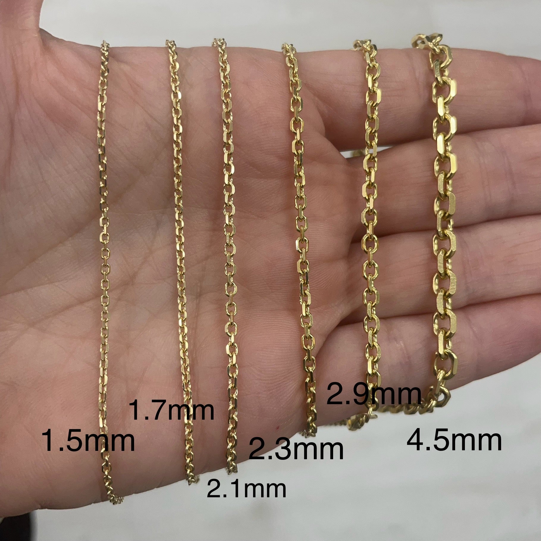 2.3MM Knife Edge Rolo Chain