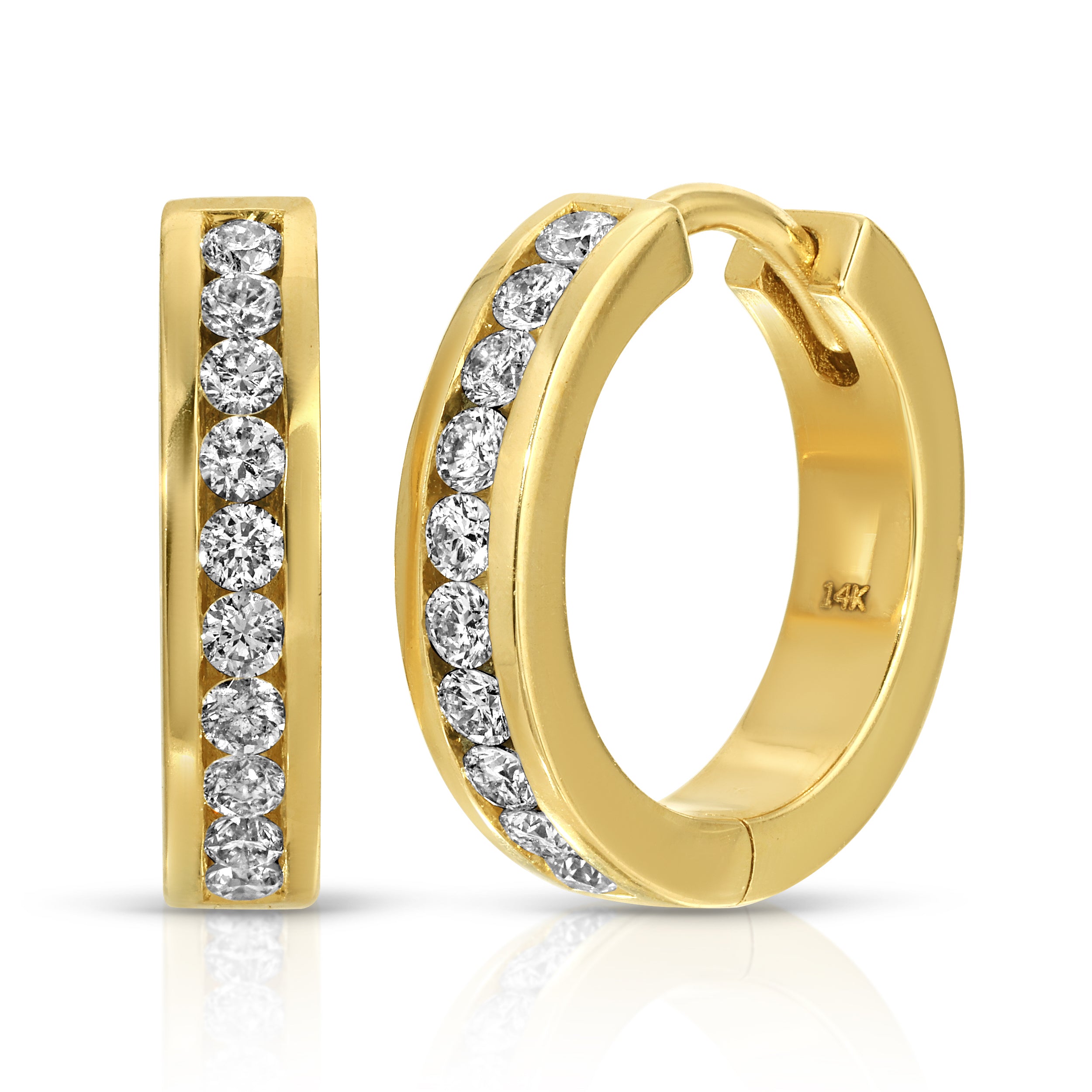 2.8MM Channel Set Hoops - Saints Gold Co.