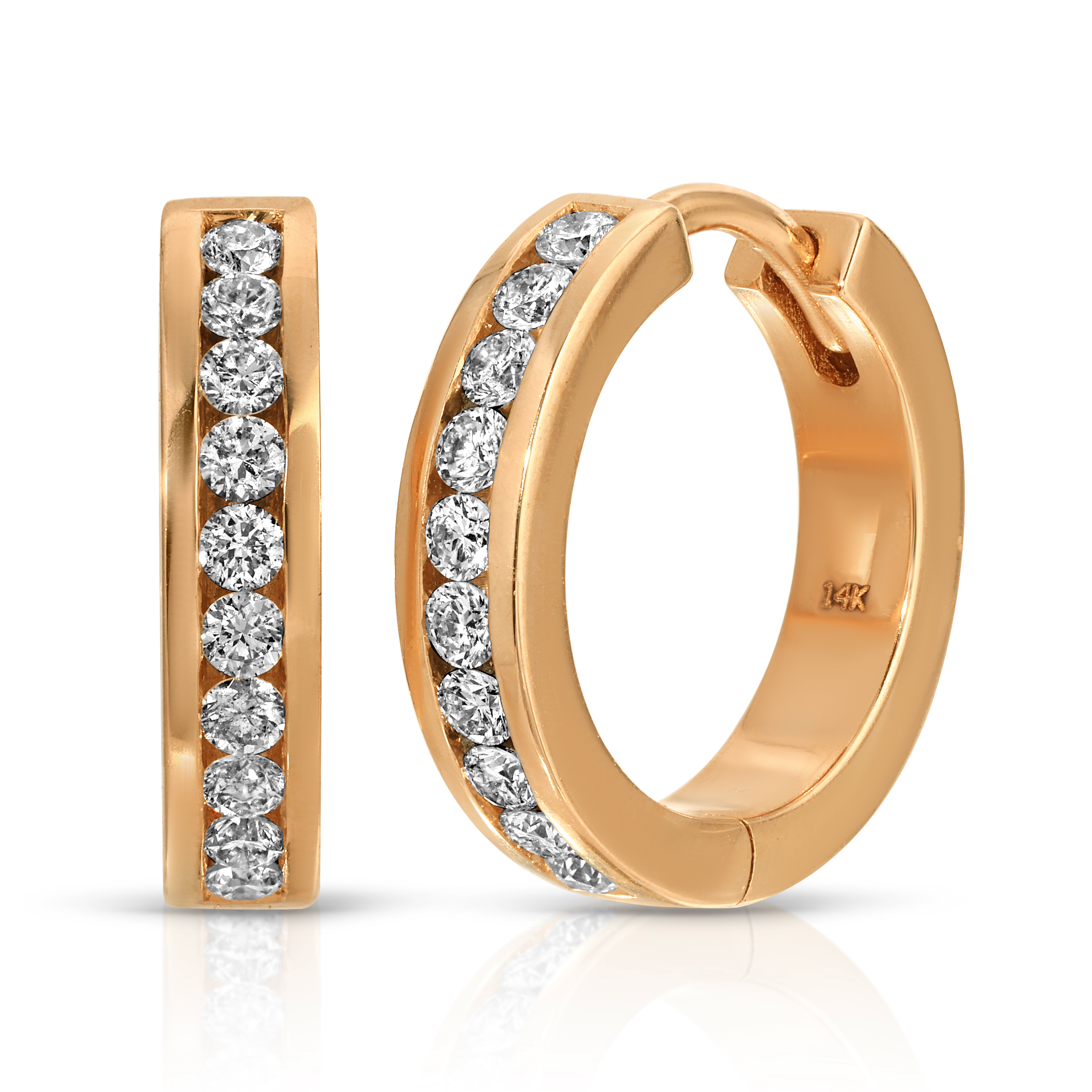 2.8MM Channel Set Hoops - Saints Gold Co.