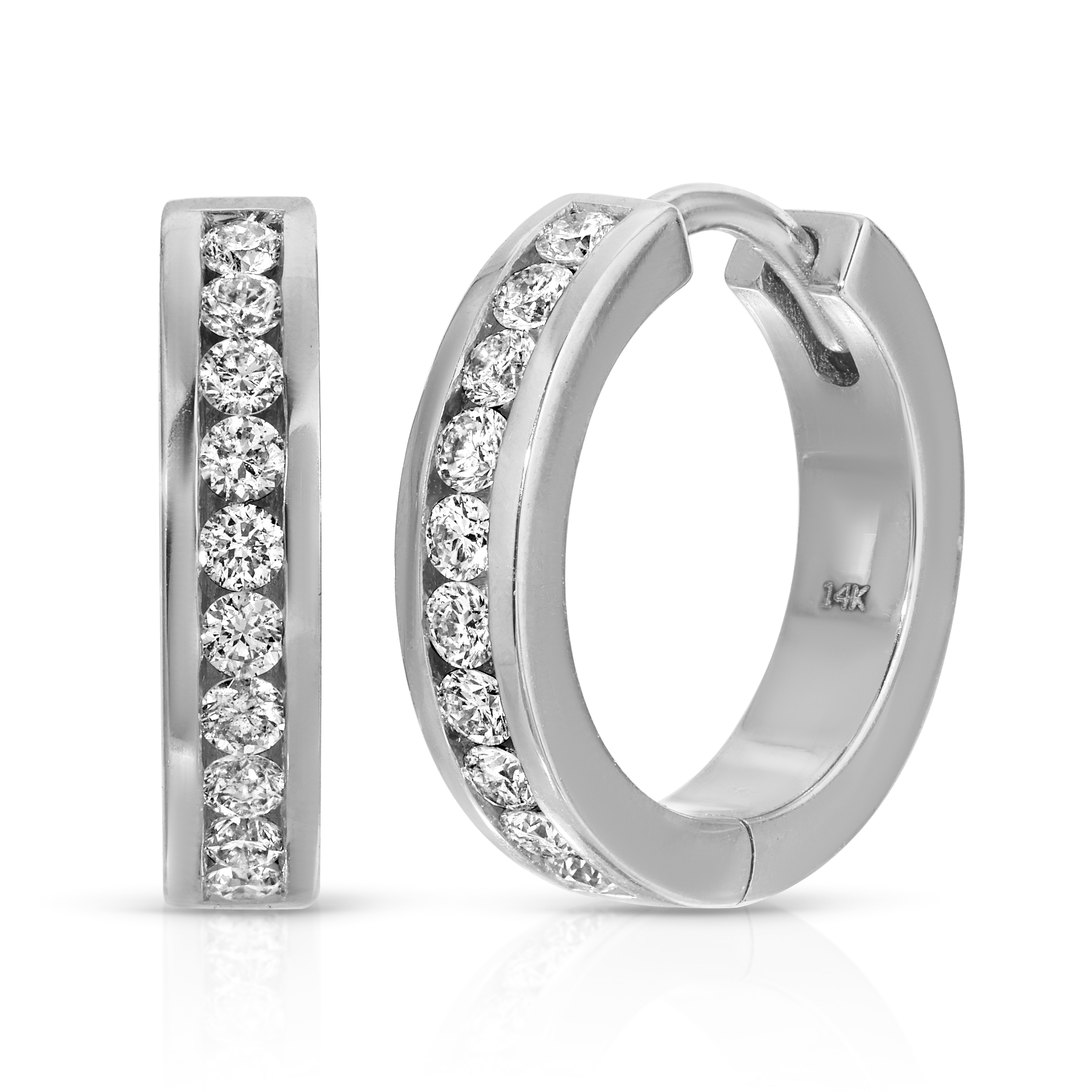 2.8MM Channel Set Hoops - Saints Gold Co.