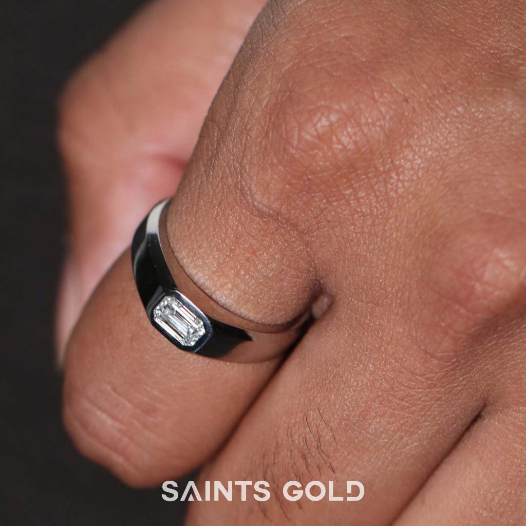 CAPSUL Mens Ring (Platinum) - Saints Gold Co.