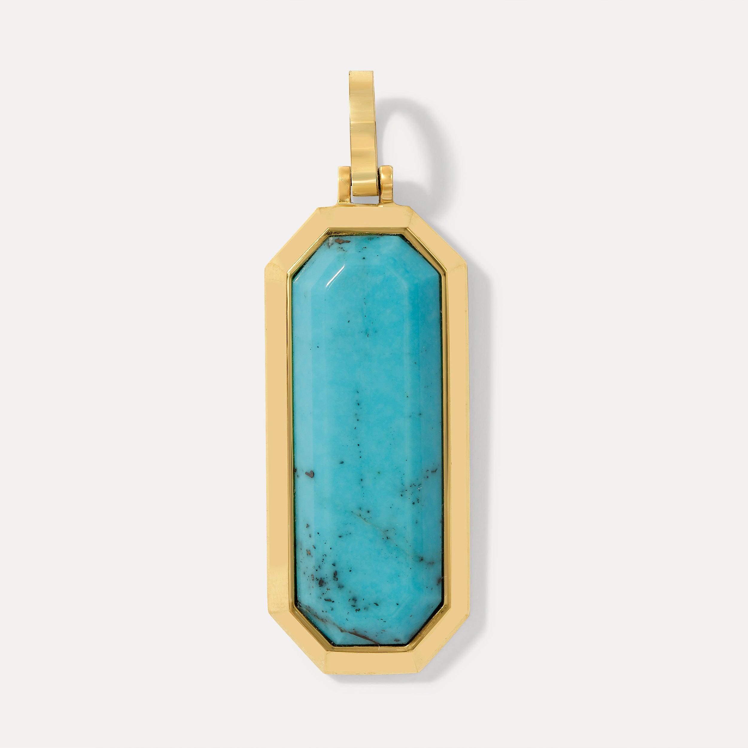 Turquoise Natural Stone Pendant – Saints Gold