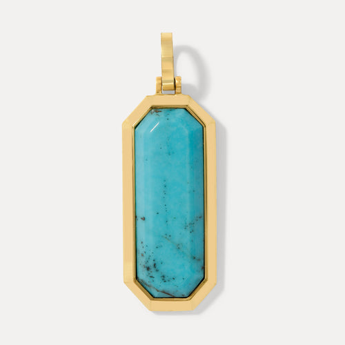 Turquoise Natural Stone Pendant - Saints Gold Co.