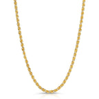 2.7mm prism cut rope chain yellow gold 14k yellow gold solid gold
