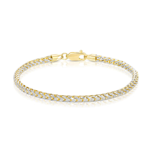 3mm rose gold saint franco prism cut bracelet solid 14k gold