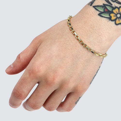 4MM Power Link Bracelet - Saints Gold