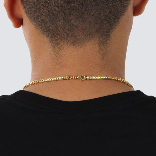 3.8MM Franco Chain (Diamond Cut) - Saints Gold