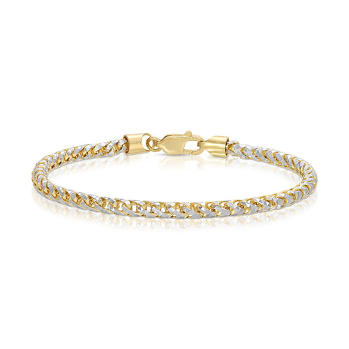 4mm saint franco bracelet 14k made in italy