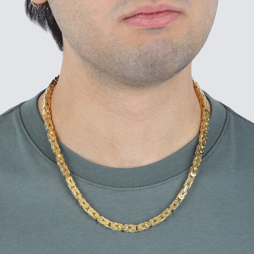 5mm byzantine chain solid gold made in italy 14k 14karat
