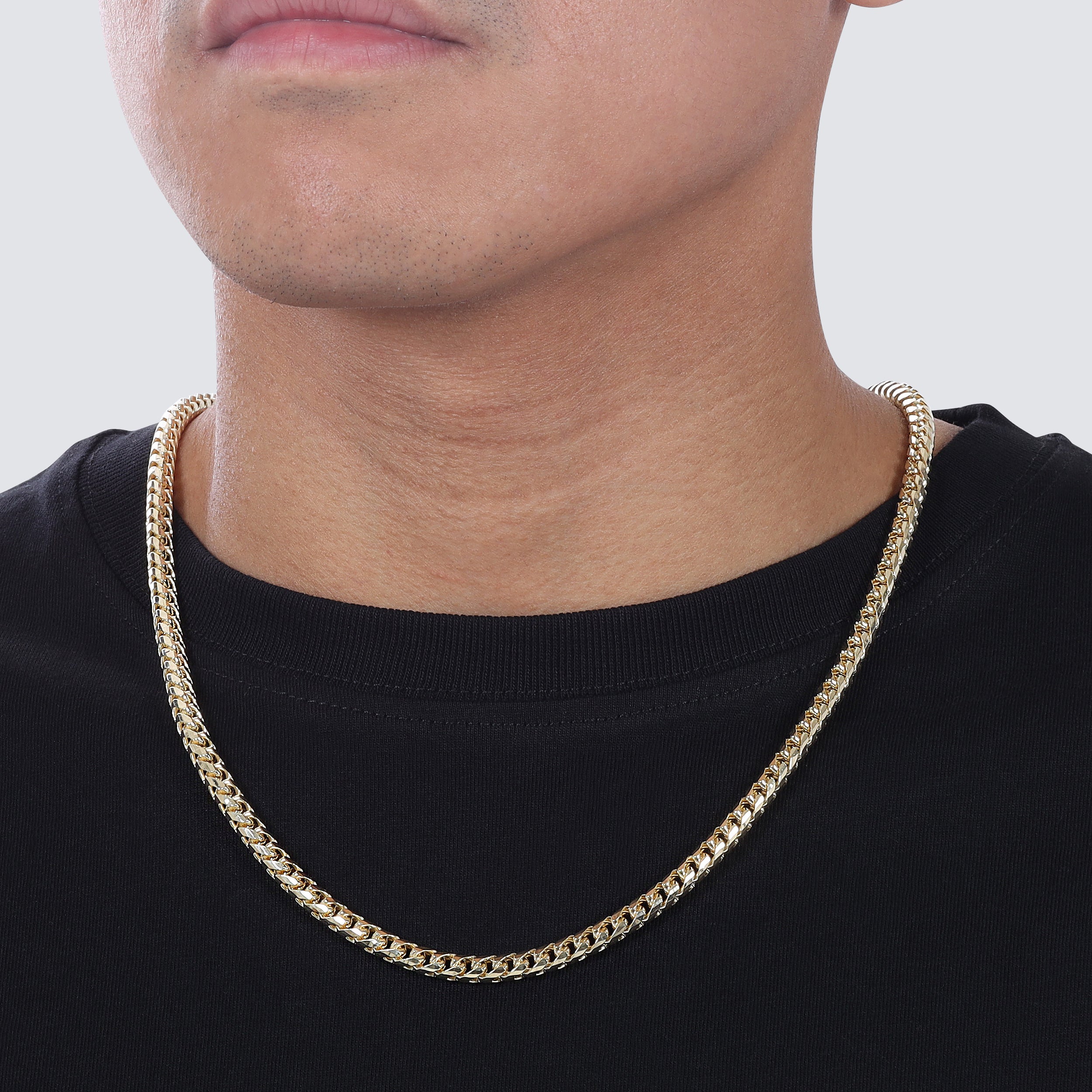 5MM Franco Chain (Diamond Cut) - Saints Gold