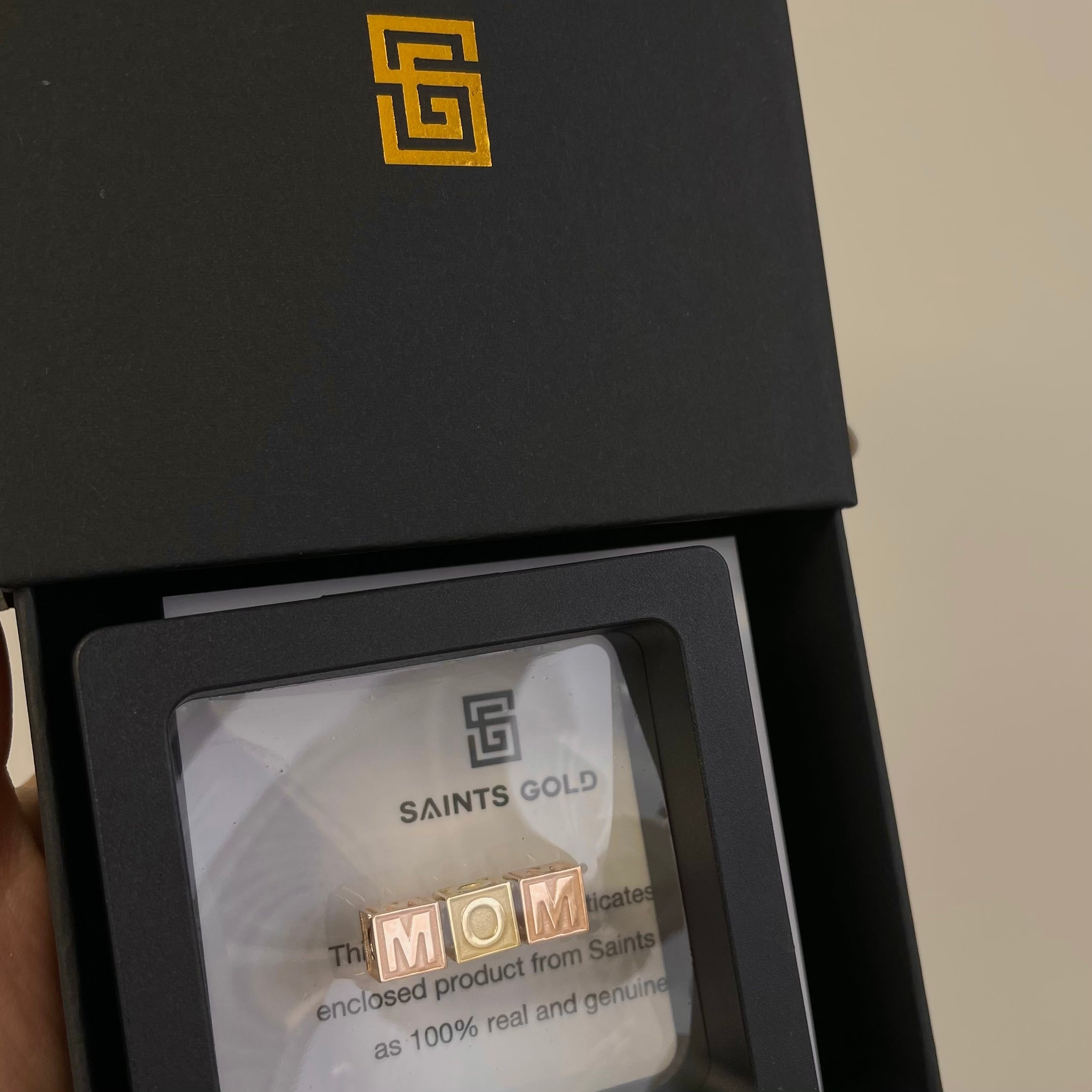 initial cube pendants solid gold rose gold white gold yellow gold 14k 14 karat small size