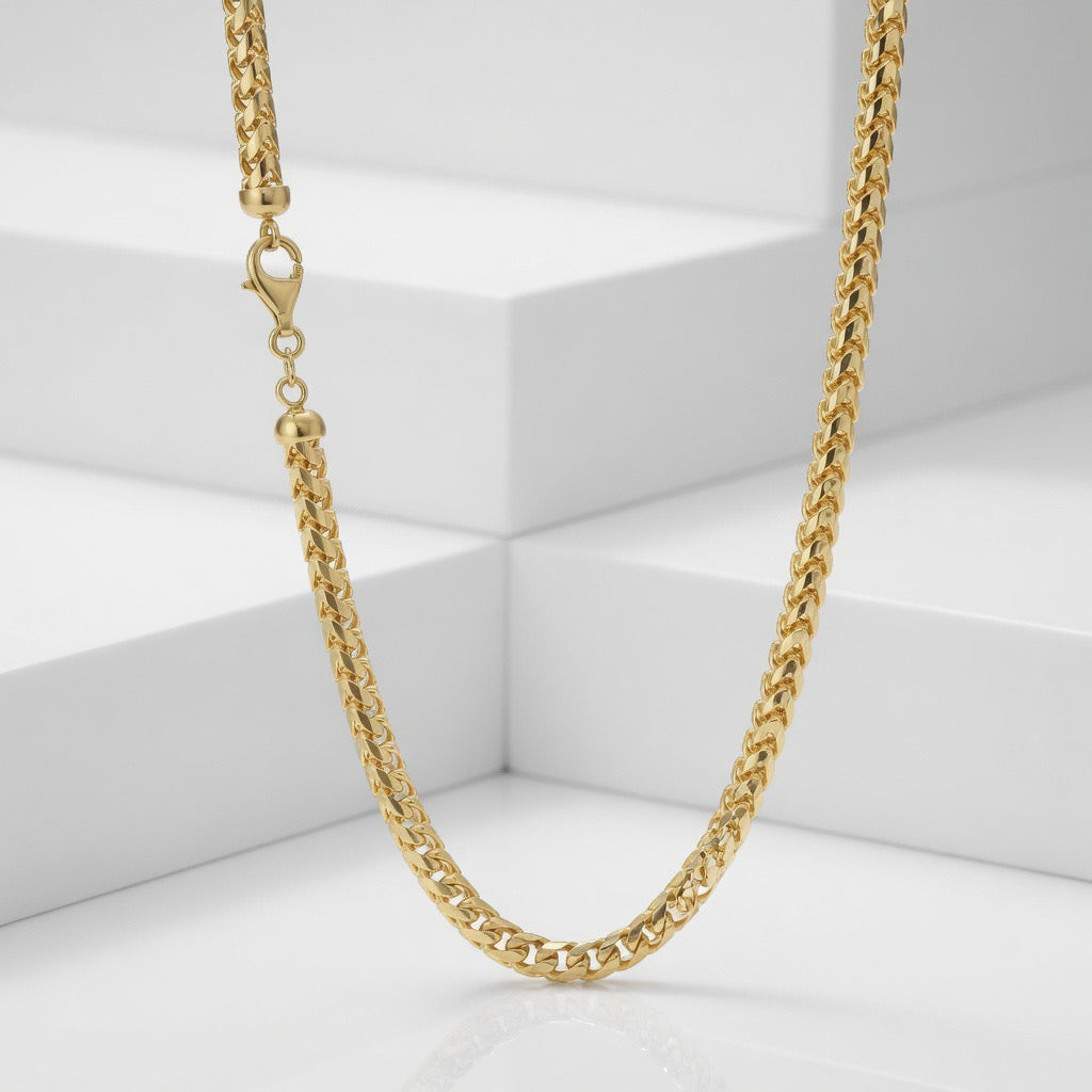 18K Franco Chain (Diamond Cut)
