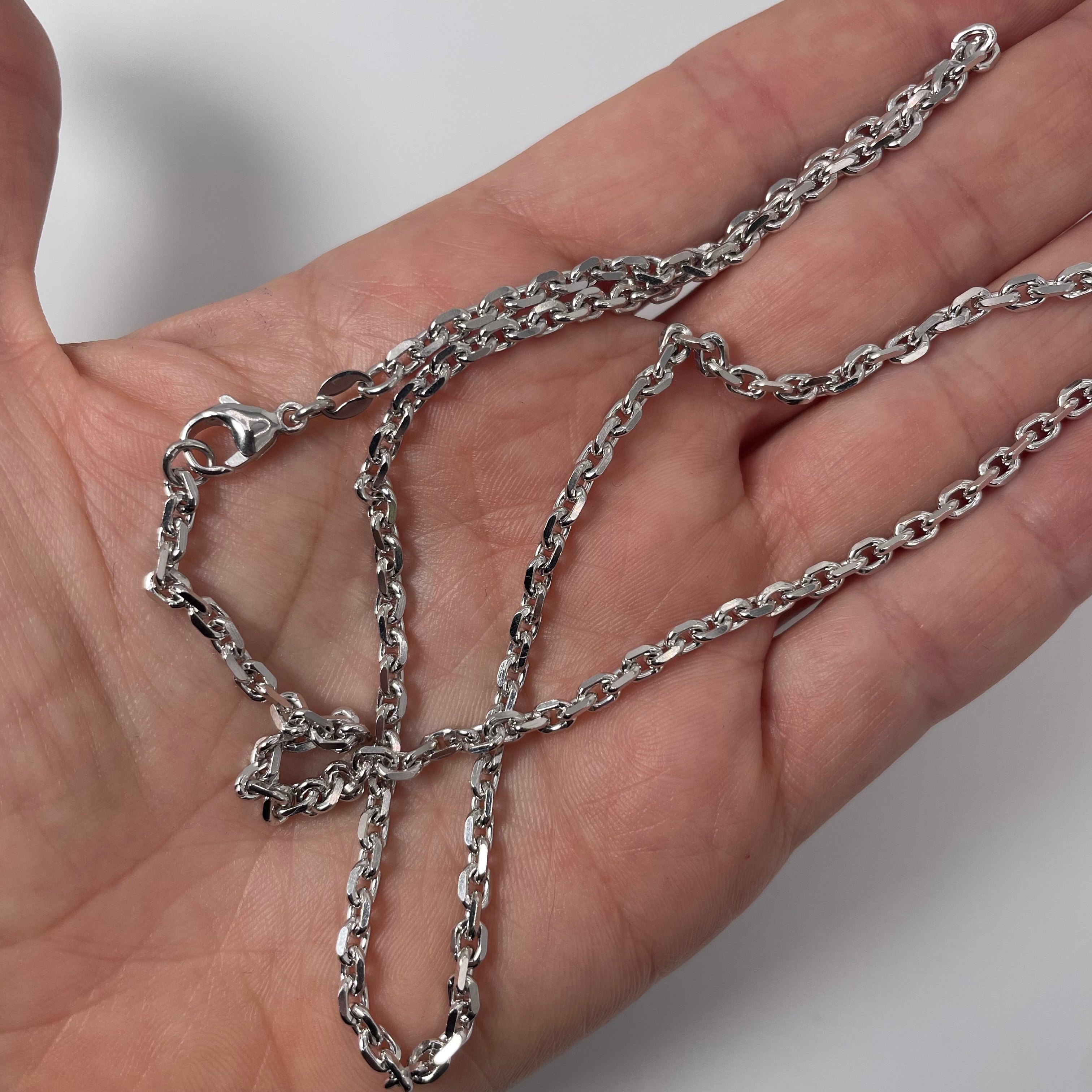 3.2MM Knife Edge Rolo Bracelet (Platinum)